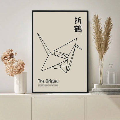 Japanese Kitchen Poster Soba Noodles Wall Art Origami Abstract Canvas Painting Tokyo Food Print Picture Asia Living Room Decor - NICEART