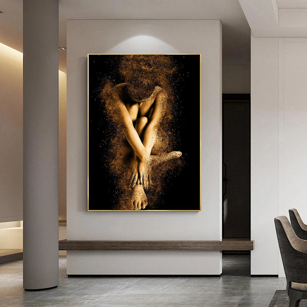Mordern Sexy Nude Women Wall Art Canvas Prints Posters Paintings Naked Lady Portrait Picture for Living Room Home Decor No Frame - NICEART