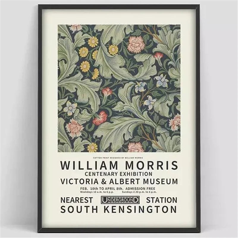 William Morris The Victoria and Albert Museum Exhibition Canvas Paintings Poster and Print Wall Art Picture for Home Decoration - NICEART