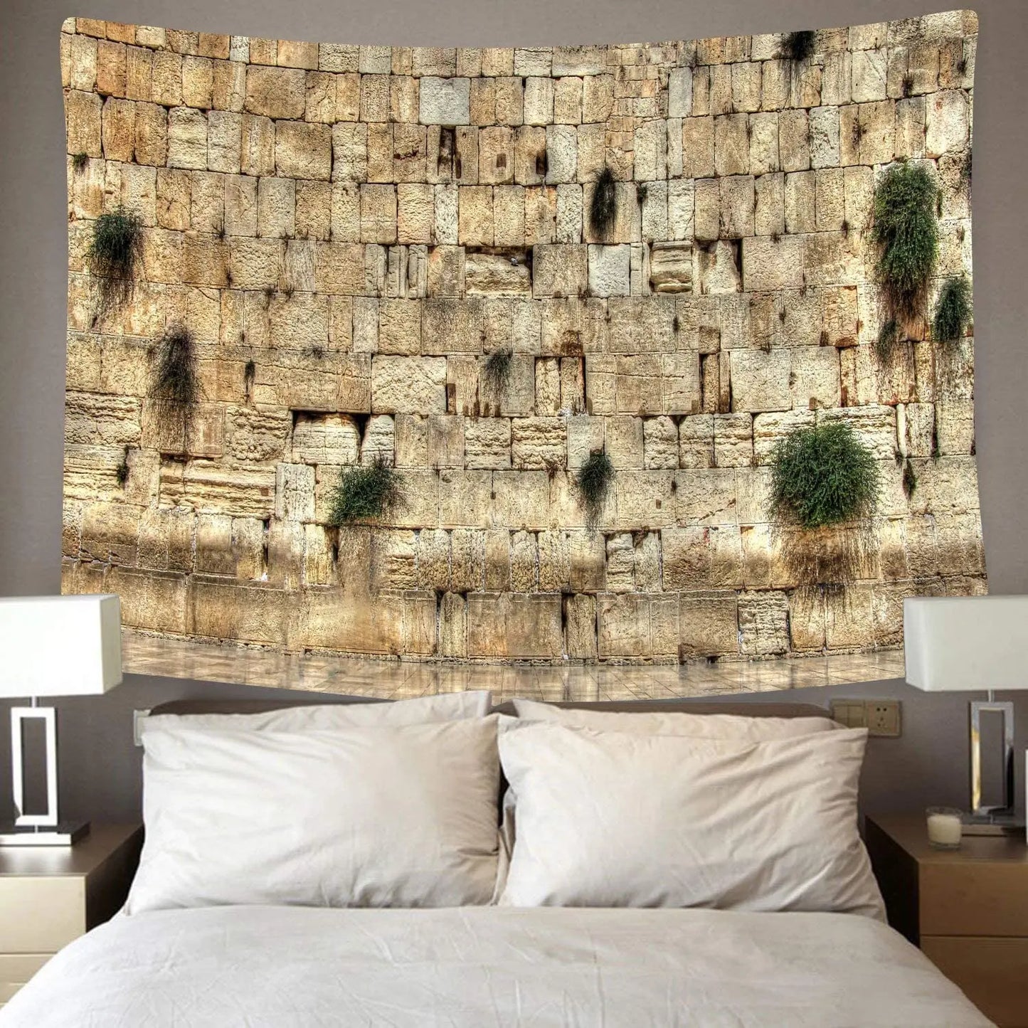 Tapestries Decorate Rooms In The City Of Jerusalem On The Western Wall