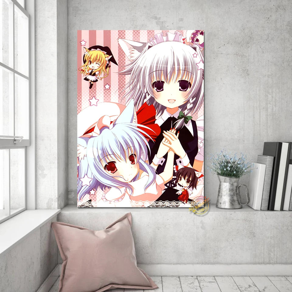 Touhou Anime Poster Canvas Paintings Wall Art Prints Picture Modern Room Home Decoration Gift - NICEART