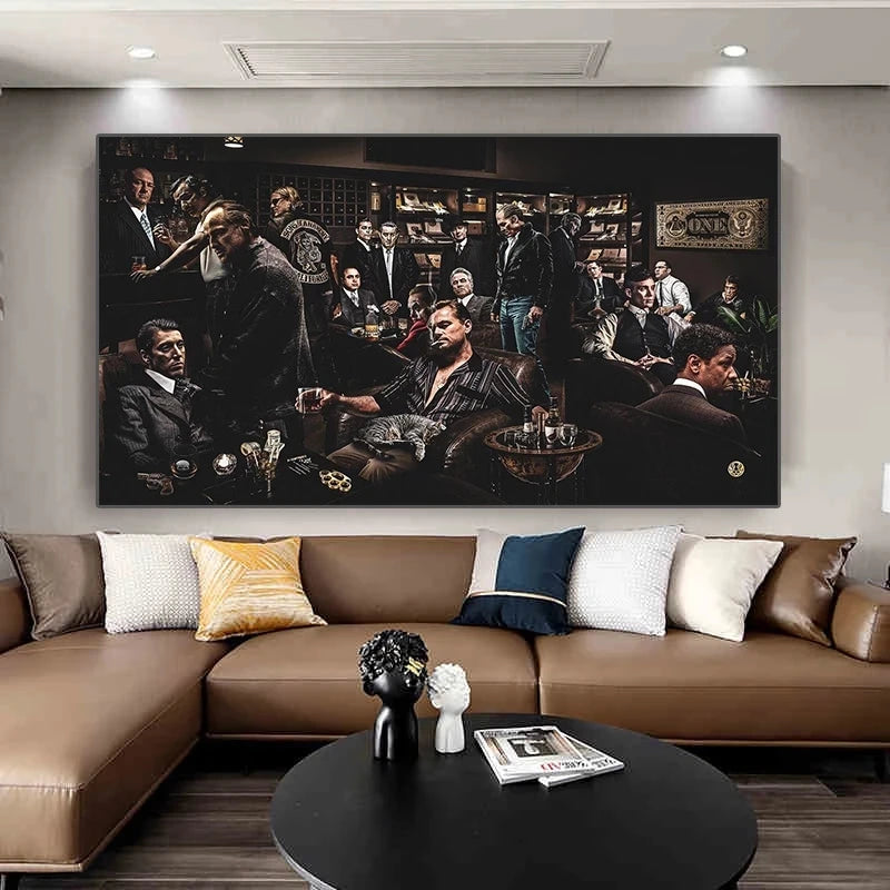 Movie Character The Wolf of Wall Street Godfather ganster Party art poster canvas painting Wall Prints Picture for Room home Dec - NICEART