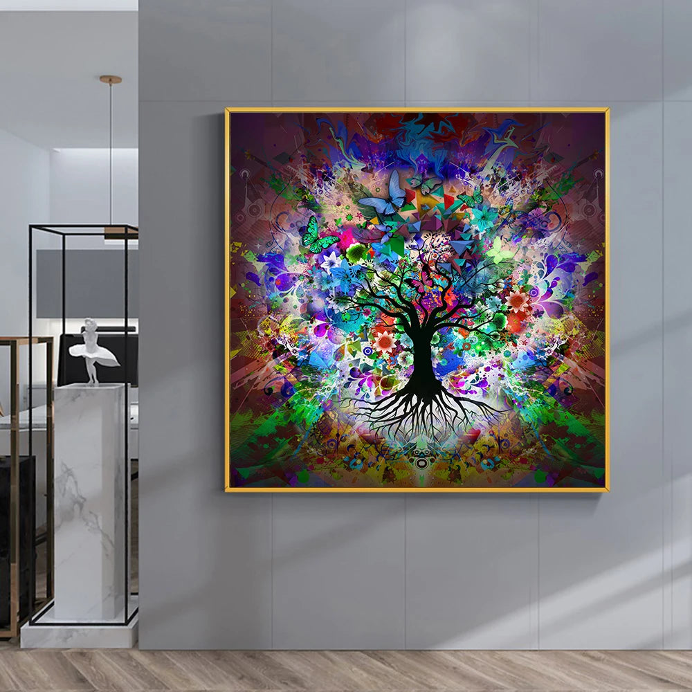 Tree of life by Gustav Klimt Scandinavian Landscape Wall Art Canvas Poster and Prints Abstract Art Picture for Living Room Decor - NICEART