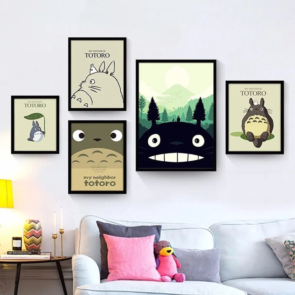 Canvas Painting Nordic Style Popular Anime Movie Totoro Nursery Wall Art Posters And Prints Modern Children's Room Decor - NICEART