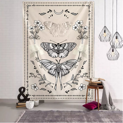 Psychedelic Butterfly Tarot Tapestry Wall Hanging Witchcraft Bohemian Hippie Tapiz Dormitory Home Decor - NICEART