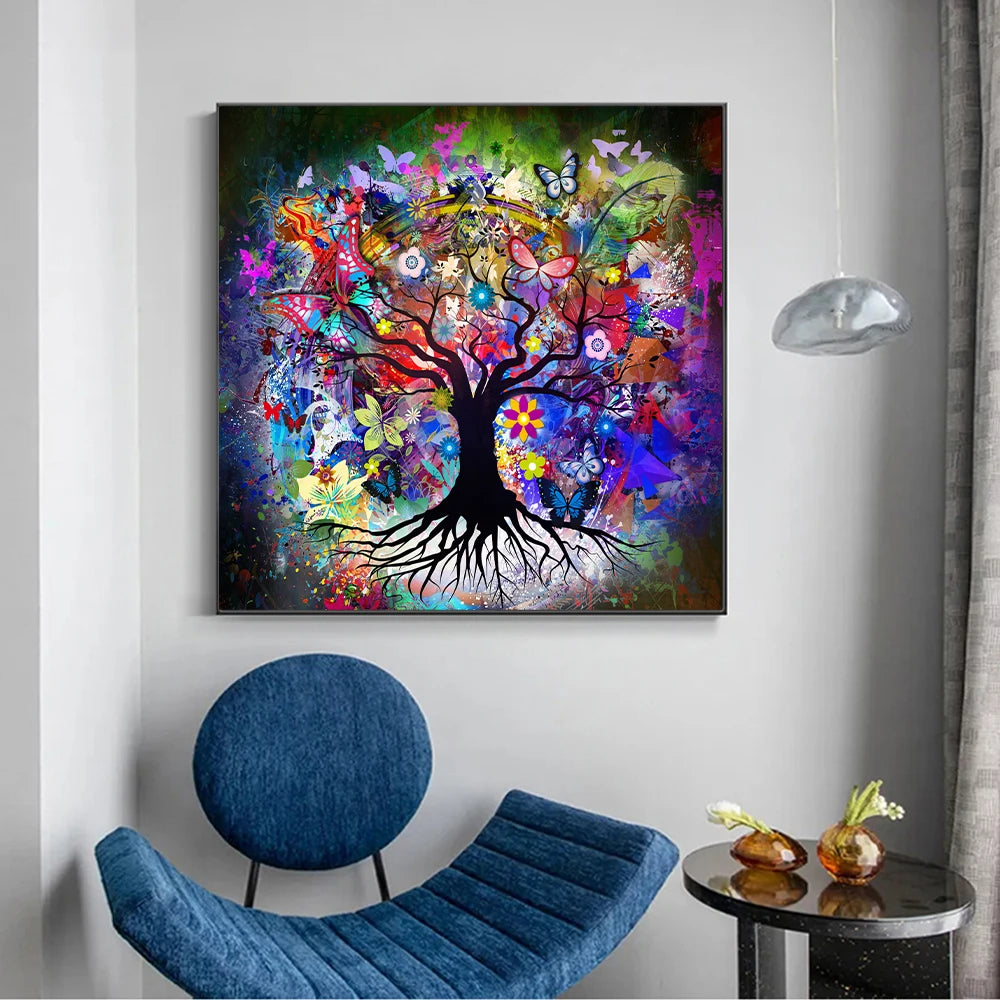 Tree of life by Gustav Klimt Scandinavian Landscape Wall Art Canvas Poster and Prints Abstract Art Picture for Living Room Decor - NICEART