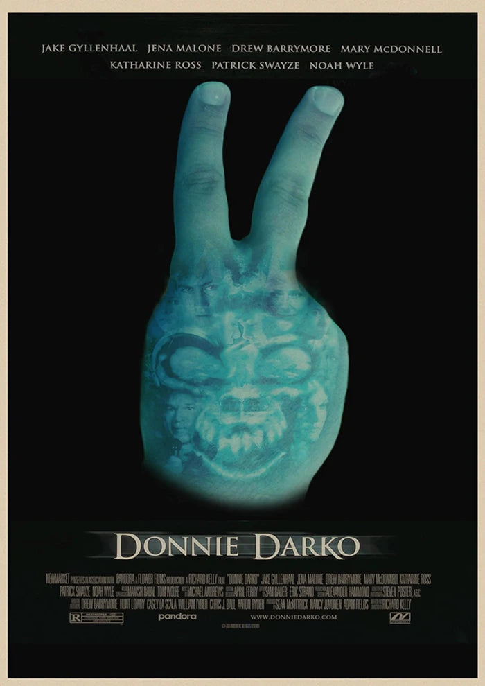 Buy Three Get One Free American Suspense Movie Donnie Darko Poster Vintage Brown Paper Living Room Bar Cafe Art Deco Wall Art - NICEART