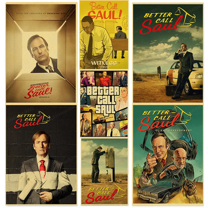 HOT!!! classic movie Better Call Saul Retro poster Poster Room Decor Art Home For Living Room Prints - NICEART