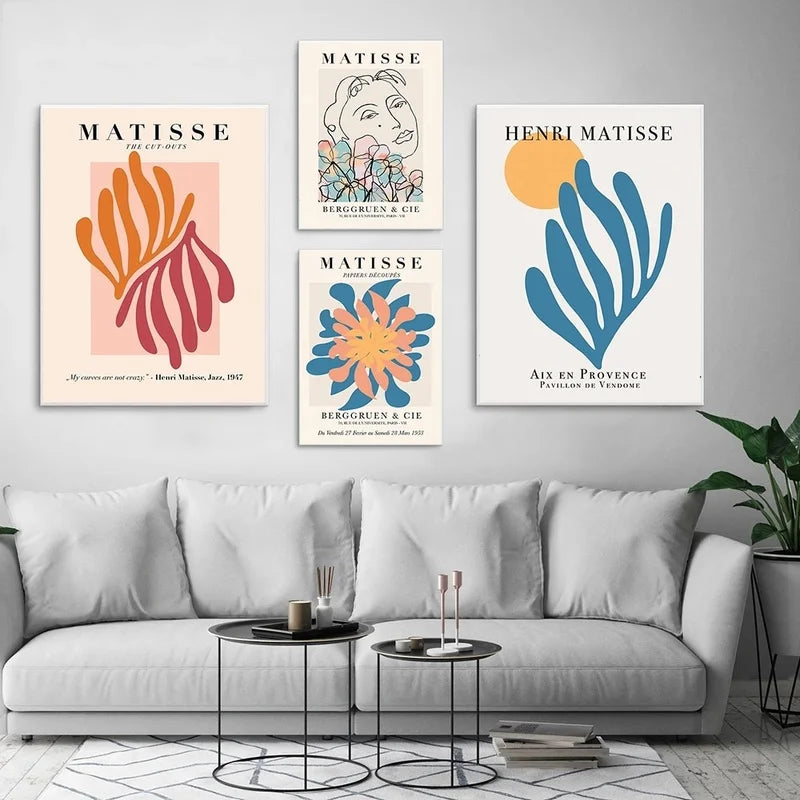 Retro Matisse Poster And Prints Abstract Nude Wall Art Canvas Painting Colorful Plant Picture For Living Room Nordic Home Decor - NICEART