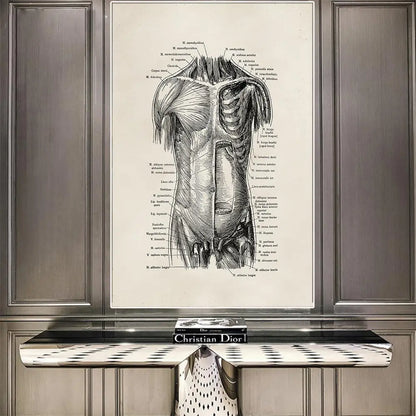 Human Body Organs Heart Teaching Poster Anatomy Art Skeleton Canvas Painting For Living Room Wall Decorative Pictures Home Decor - NICEART