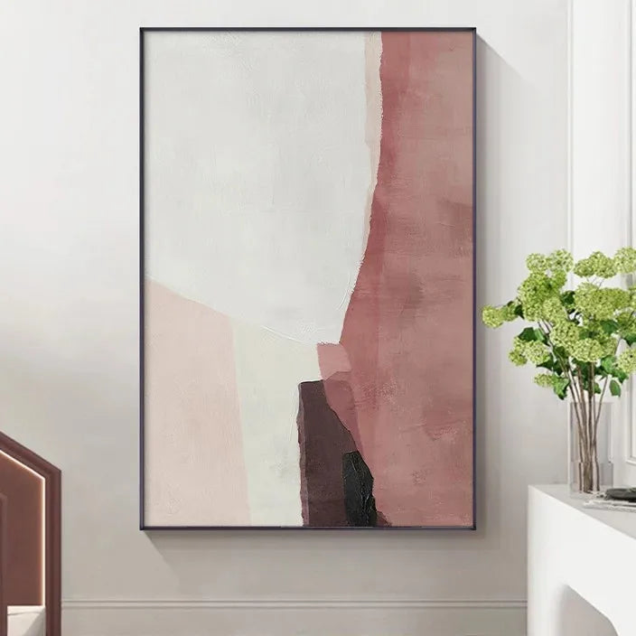 Minimalist Scandinavian Pink Canvas Wall Art Paintings Modern Nordic Abstract Posters Print Pictures for Dining Room Home Decor - NICEART