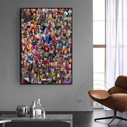 Marvel Avengers Game Over Superhero Poster Wall Art Canvas Painting Prints Movie Picture For Kids Bedroom Living Room Decoration - NICEART