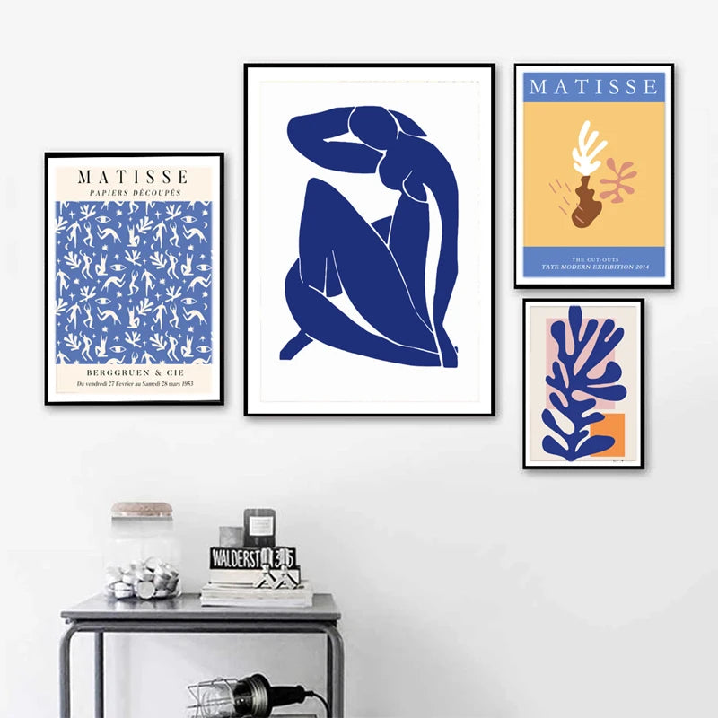 Abstract Canvas Art Painting French Henri Matisse Blue Nude Posters HD Cutout Print Wall Picture For Living Room Home Decoration - NICEART