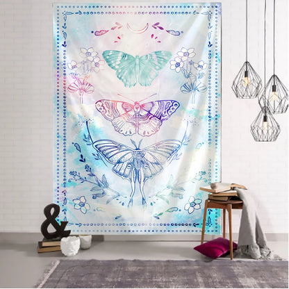 Psychedelic Butterfly Tarot Tapestry Wall Hanging Witchcraft Bohemian Hippie Tapiz Dormitory Home Decor - NICEART