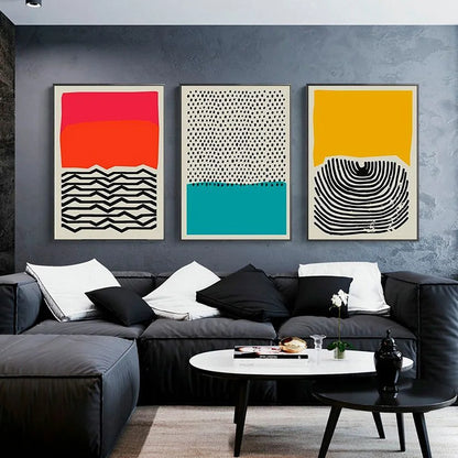 Wall Decor Prints Art Canvas Painting Modern Abstract Geometry Dot Line Art Poster Living Room Decoration Wall Paining No Frame - NICEART
