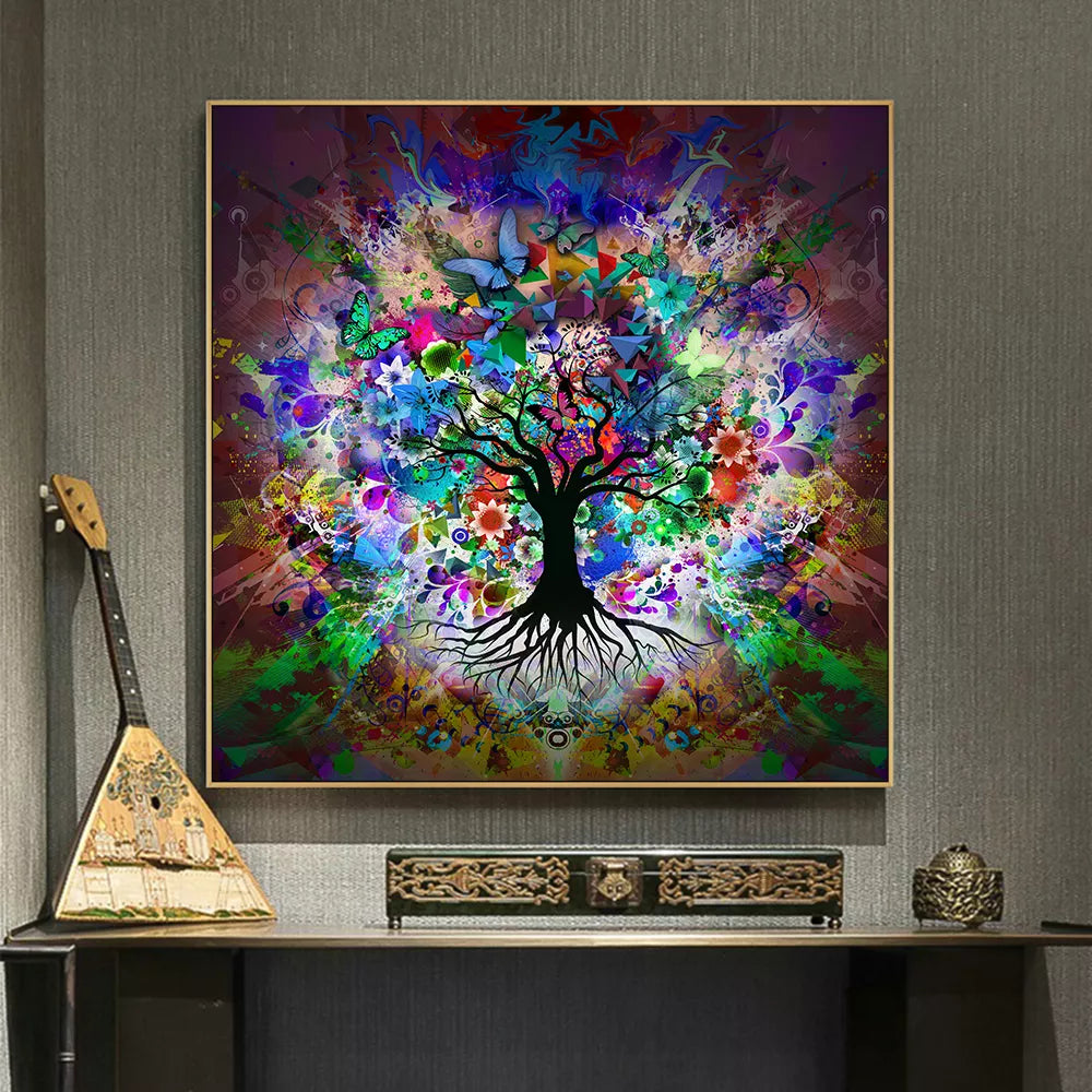 Tree of life by Gustav Klimt Scandinavian Landscape Wall Art Canvas Poster and Prints Abstract Art Picture for Living Room Decor - NICEART