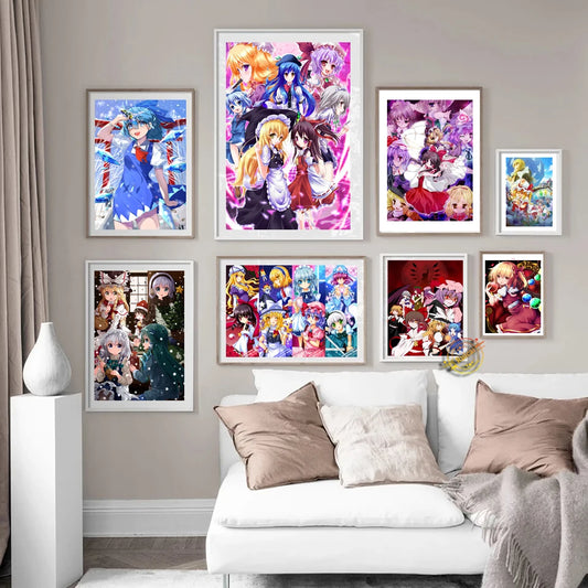 Touhou Anime Poster Canvas Paintings Wall Art Prints Picture Modern Room Home Decoration Gift - NICEART