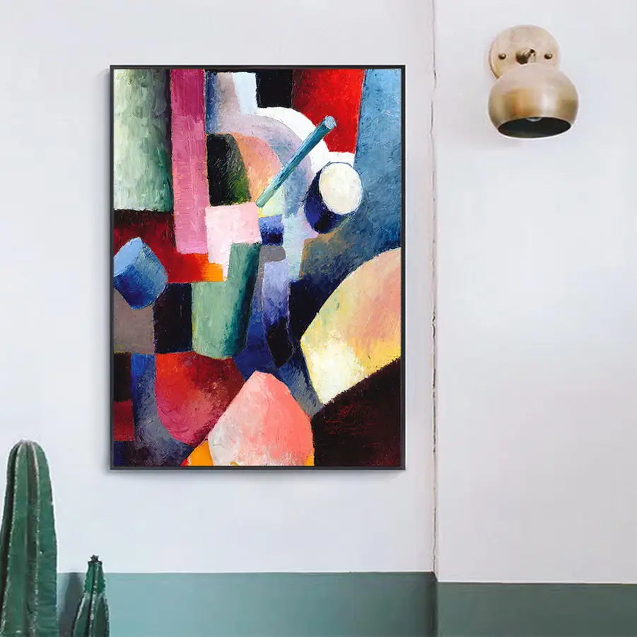 Home Decoration Print Canvas Wall Art Poster Oil Unframde Drawings Paitings Pictures August Macke Abstract - NICEART