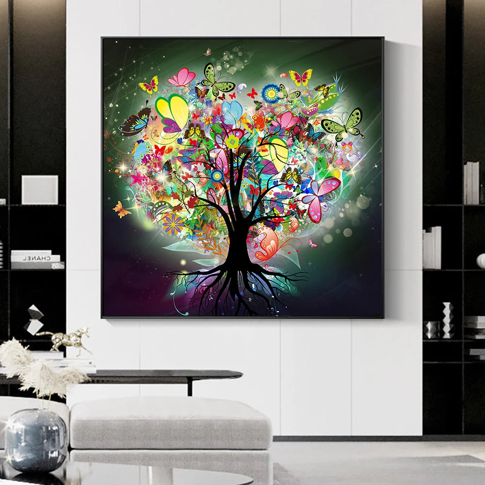 Tree of life by Gustav Klimt Scandinavian Landscape Wall Art Canvas Poster and Prints Abstract Art Picture for Living Room Decor - NICEART