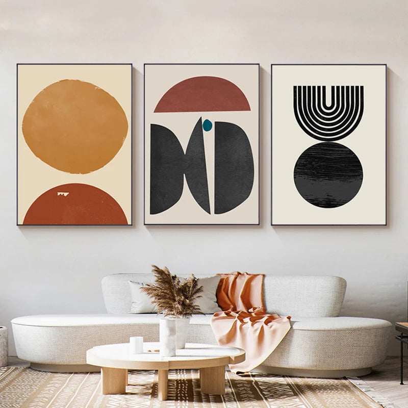 Abstract Geometric Lines Canvas Painting Modern Minimalist Art Posters and Prints Wall Art Pictures for Living Room Home Decor - NICEART