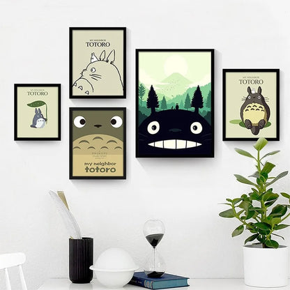 Canvas Painting Nordic Style Popular Anime Movie Totoro Nursery Wall Art Posters And Prints Modern Children's Room Decor - NICEART