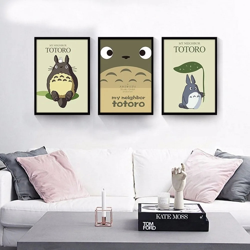 Canvas Painting Nordic Style Popular Anime Movie Totoro Nursery Wall Art Posters And Prints Modern Children's Room Decor - NICEART