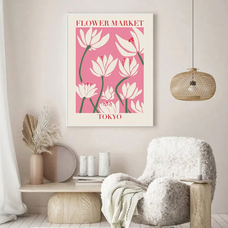 Matisse Poster Abstract Canvas Painting Keith Wall Art Flower Market Posters and Prints Wall Pictures for Living Room Home Decor - niceart