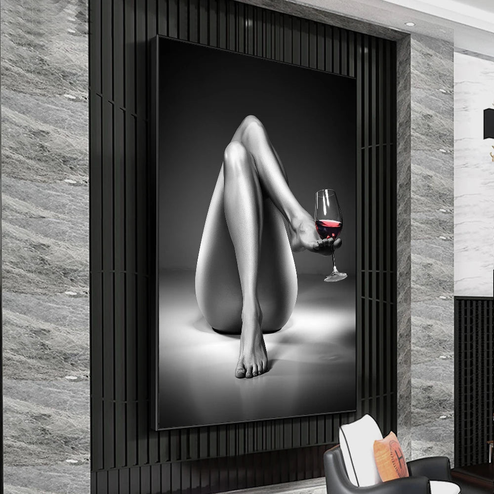 Mordern Sexy Nude Women Wall Art Canvas Prints Posters Paintings Naked Lady Portrait Picture for Living Room Home Decor No Frame - NICEART