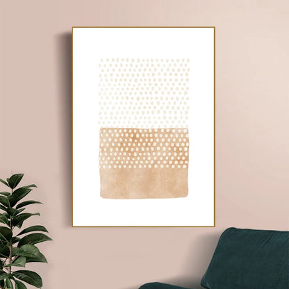 Polka Dots Pattern Prints Neutral Wall Art Picture Modern Minimalist  Geometric Poster Canvas Painting Bedroom Living Room Decor - NICEART