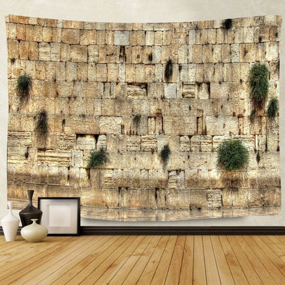 Tapestries Decorate Rooms In The City Of Jerusalem On The Western Wall