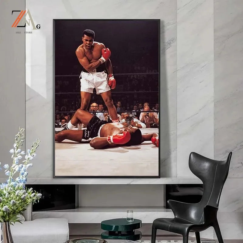 Boxer Muhammad Ali (Muhammad Ali) Art Picture Decoration Poster Wall Art Painting Prints Home Living Room Decoration Painting - NICEART