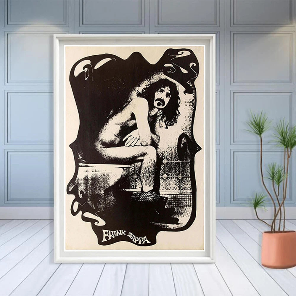 Frank Zappa Toilet Poster Innovative Rock Guitarist Canvas Painting Wall Art Picture Modern Bathroom Prints Nordic Home Decor - NICEART