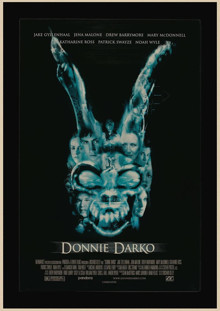 Buy Three Get One Free American Suspense Movie Donnie Darko Poster Vintage Brown Paper Living Room Bar Cafe Art Deco Wall Art - NICEART