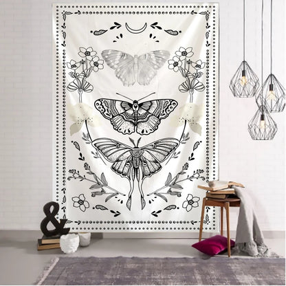 Psychedelic Butterfly Tarot Tapestry Wall Hanging Witchcraft Bohemian Hippie Tapiz Dormitory Home Decor - NICEART