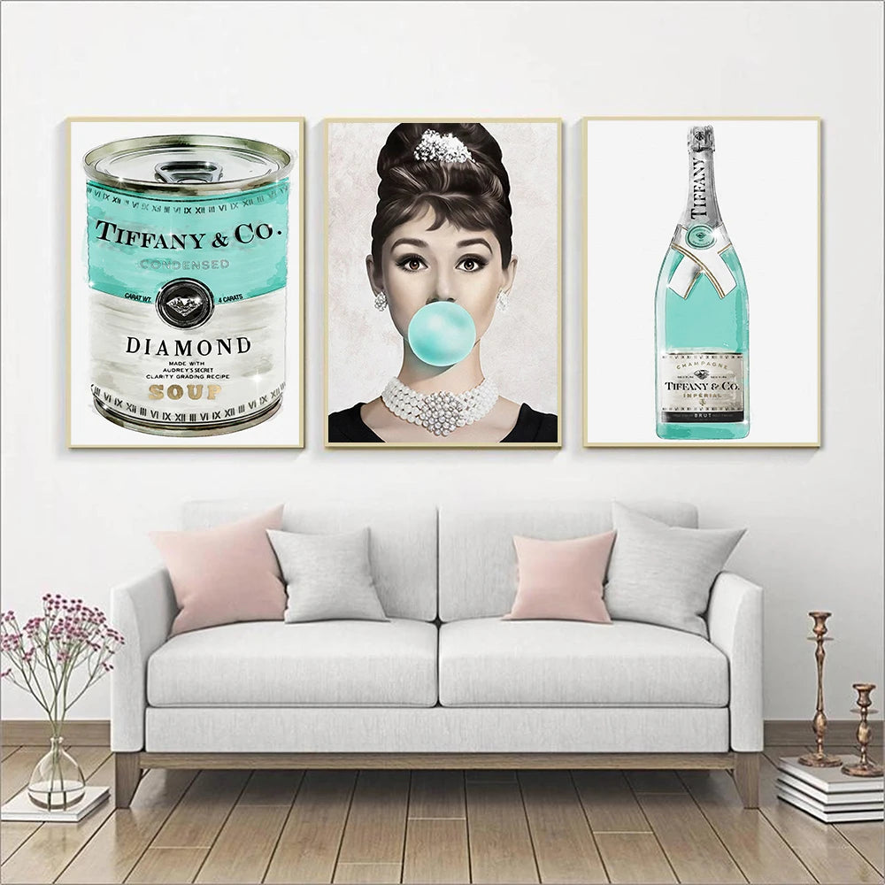 Breakfast At Tiffany's Posters And Prints Nordic Poster Audrey Hepburn Wall Art Canvas Painting Fashion Wall Pictures For Room - niceart