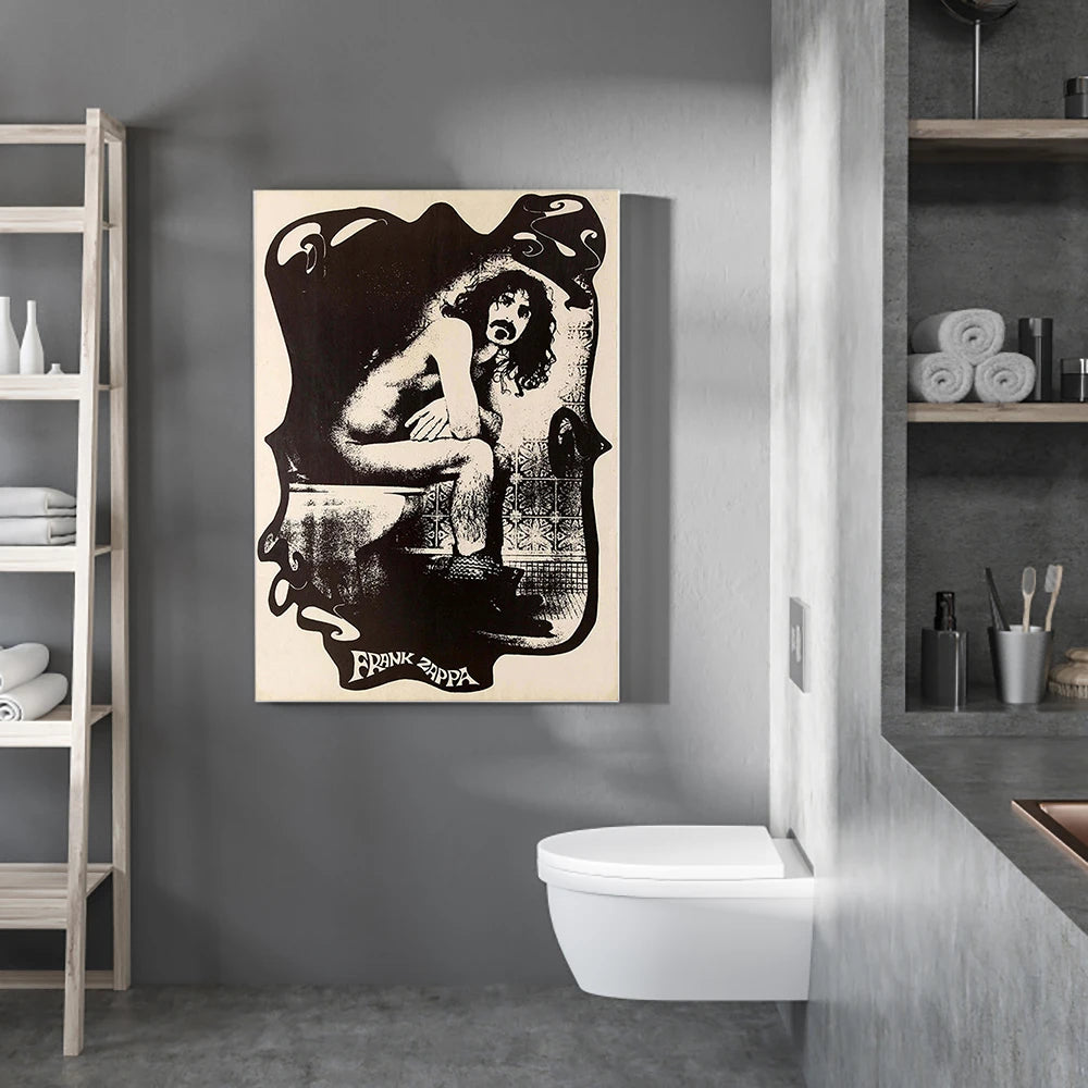 Frank Zappa Toilet Poster Innovative Rock Guitarist Canvas Painting Wall Art Picture Modern Bathroom Prints Nordic Home Decor - NICEART