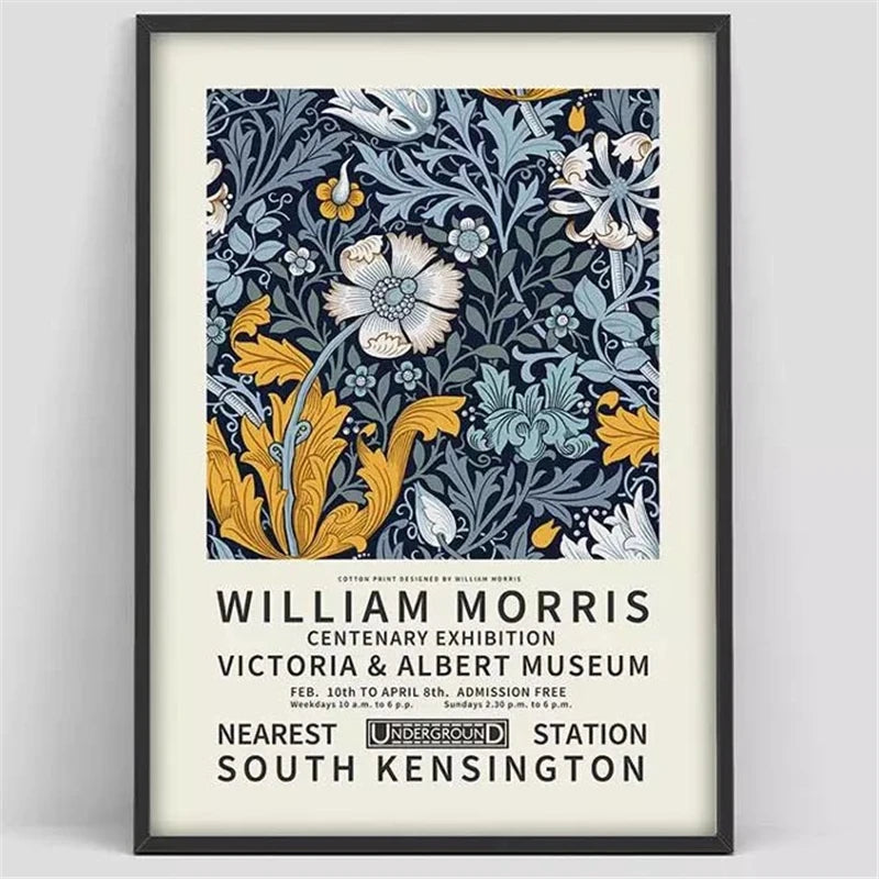 William Morris The Victoria and Albert Museum Exhibition Canvas Paintings Poster and Print Wall Art Picture for Home Decoration - NICEART