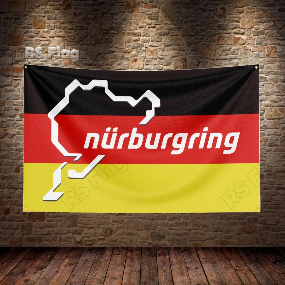 3x5 Ft Nurburgring Flag Polyester Printed Car Flags for Decor - NICEART