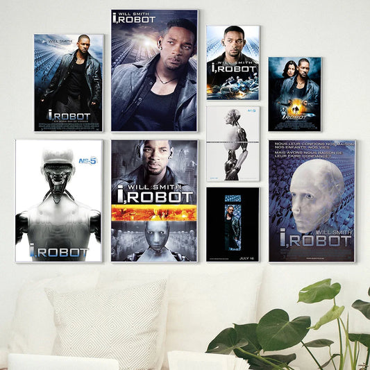 I Robot Science Fiction Action Film Art Print Poster Modern Wall Stickers Movie Canvas Painting Decor - NICEART