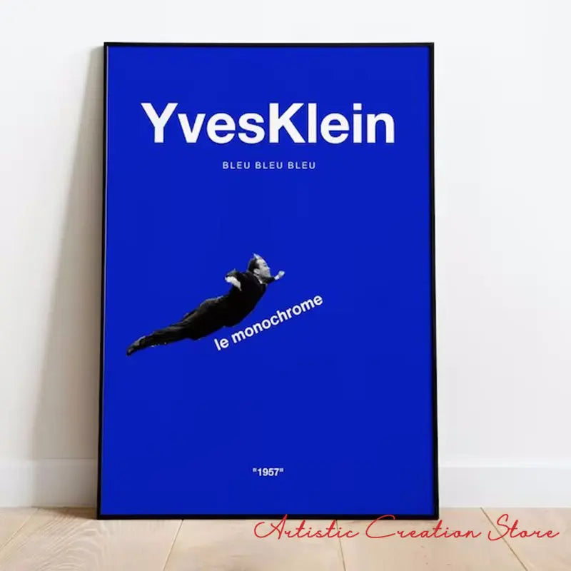 Yves Klein Exhibition Poster Blue Monochrome Art Canvas Painting Print Pictures for Nordic Family Living Room Wall Home Decor - NICEART