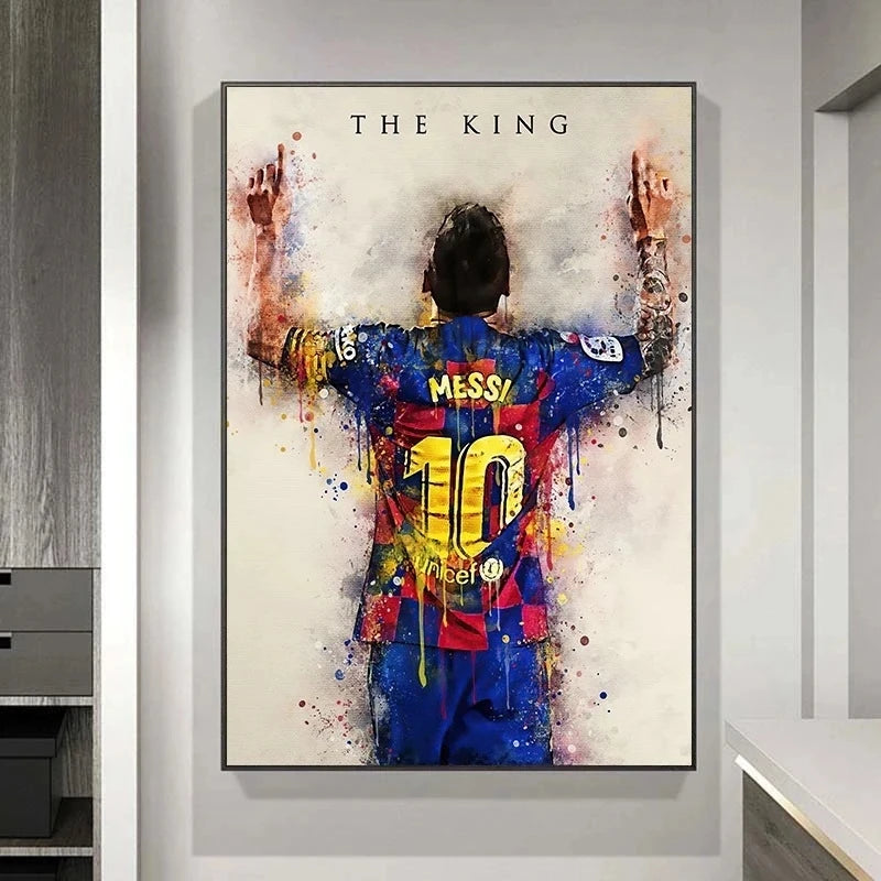 Soccer Star Messi Poster Decorative Painting Modern Home Wall Art Fans Souving Room Decoration Aesthetics. - NICEART