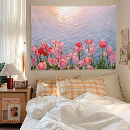 Shimmering Sea Surface Scenery Vacation Tapestry River Tapestry Wall Decor  Bedroom Decoration Tapestry Bedding Room Decorative