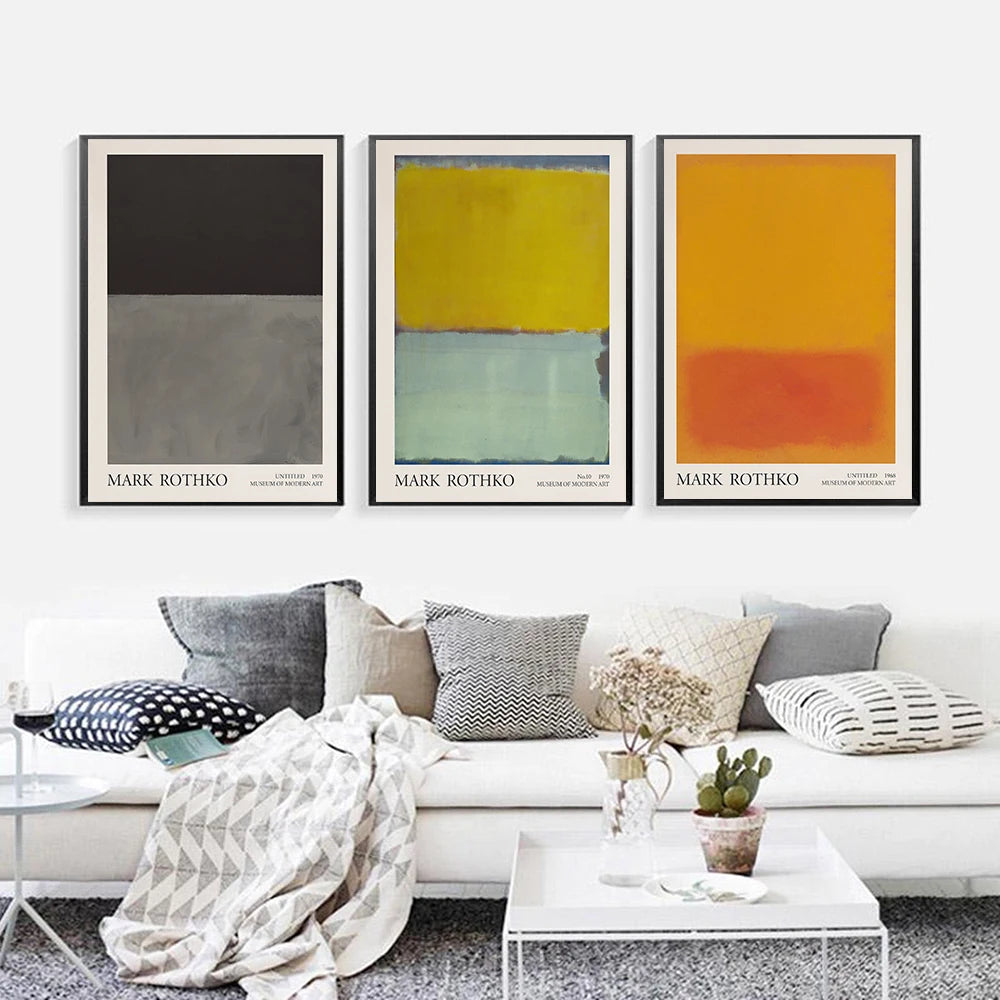 Mark Rothko Abstract Color Canvas Art Posters and Print Scandinavian Canvas Painting Wall Art Picture for Room Home Decoration - niceart