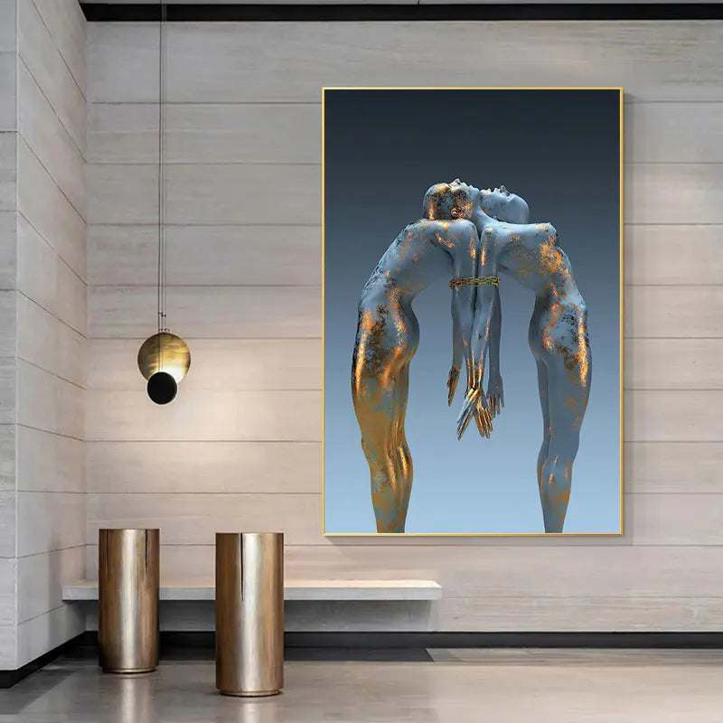 Abstract Figure Statue Canvas Painting Modern Poster and Prints Wall Art Picture for Living Room Hotel Interior Home Decoration - NICEART