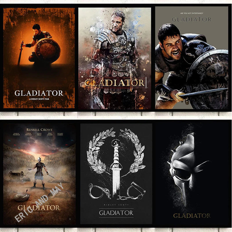 Classic Movie Gladiator and Posters Prints Canvas Painting Modern Wall Art Picture for Living Room Home Decor Cuadros Fans Gift - NICEART