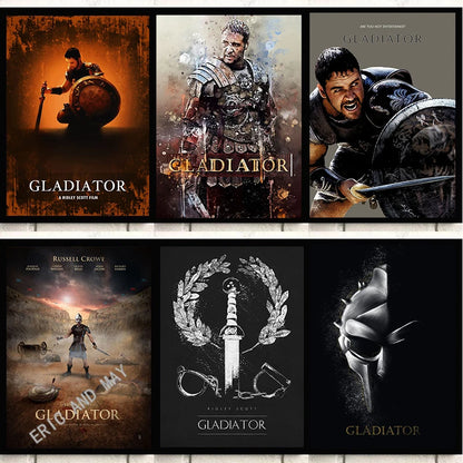 Classic Movie Gladiator and Posters Prints Canvas Painting Modern Wall Art Picture for Living Room Home Decor Cuadros Fans Gift - NICEART