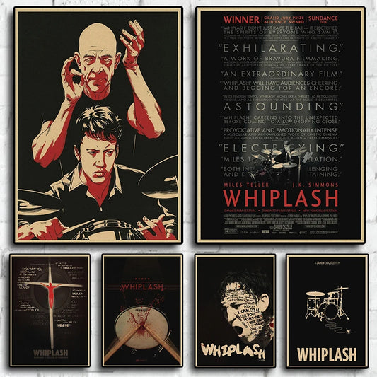 Whiplash Damien Chazelle Miles Teller JK Simmons Vintage Home Wall Art Mural Room Decorative Canvas Poster Aesthetics Paintings - NICEART