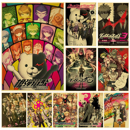 Anime Gmae Poster Danganronpa Kraft Paper Posters Kraft Paper and Prints Home Room Wall Decor Poster Art Painting - NICEART