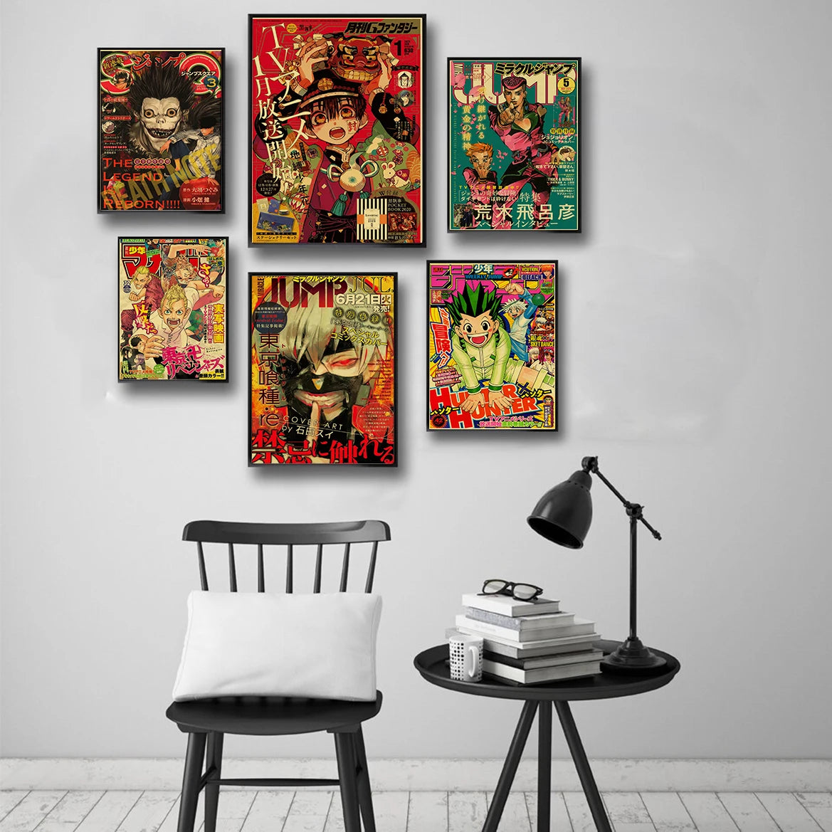 Hot Anime Poster Chainsaw Man/JOJO/My Hero Academia/Death Note Retro Kraft Paper Room Home Bar Cafe Decor Gift Art Wall Painting - NICEART