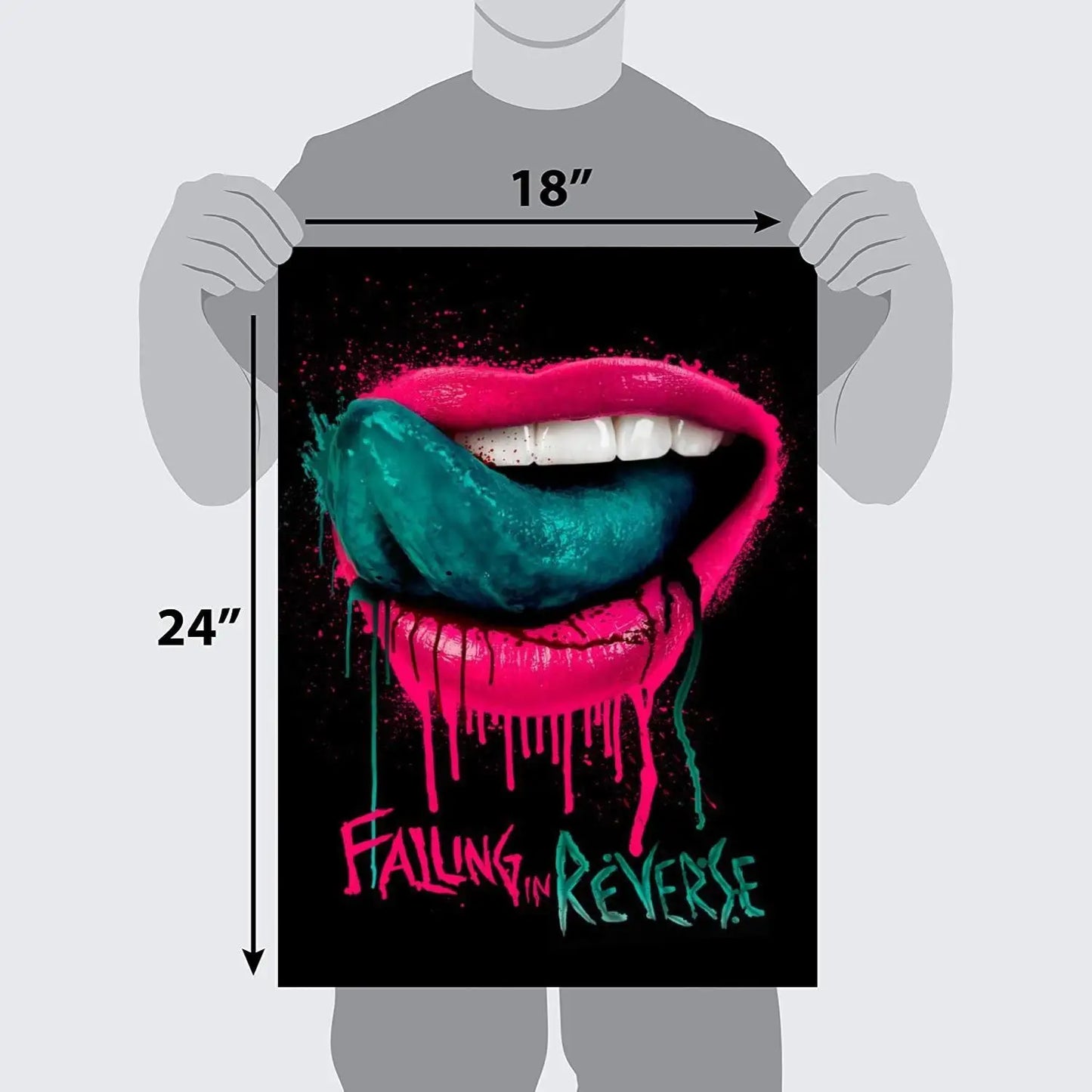 falling in reverse Singer Canvas Art Poster and Wall Art Picture Print Modern Family bedroom Decor Posters - NICEART